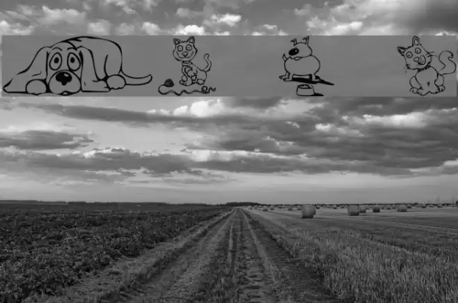 KR Backyard Scraps Font examples