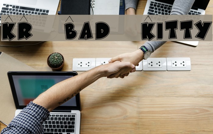 KR Bad Kitty Font examples