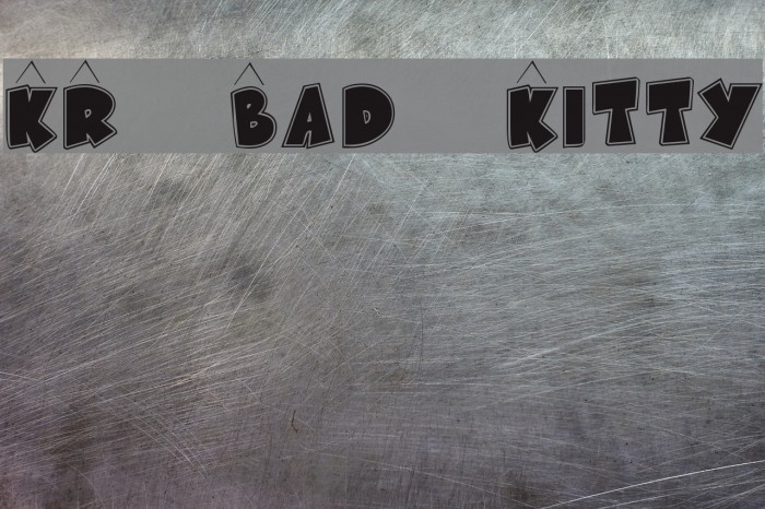 KR Bad Kitty Font examples
