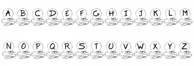 KR Balloon Schriftart Groß