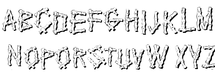 KR Bamboo Font LOWERCASE