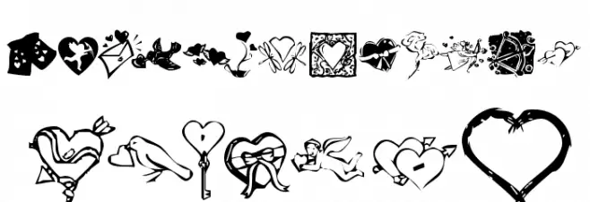 KR Be Mine Always Шрифта ВЕРХНИЙ