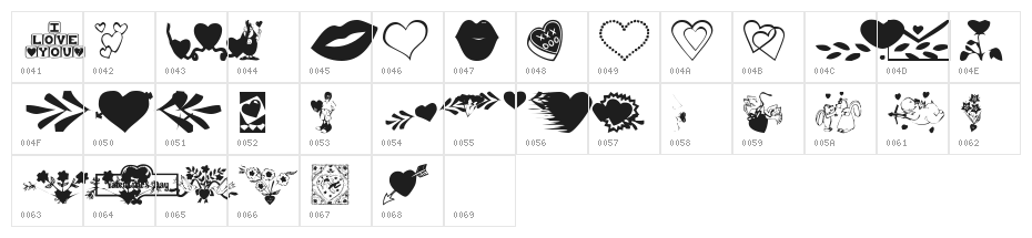 KR Be Mine More Character Map