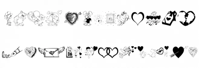 KR Be Mine Caratteri MINUSCOLO