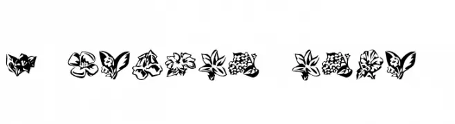KR Beautiful Flowers 3  Frei Schriftart Herunterladen