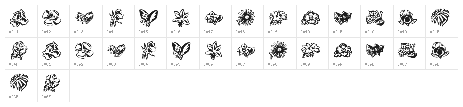 KR Beautiful Flowers 3 Character Map