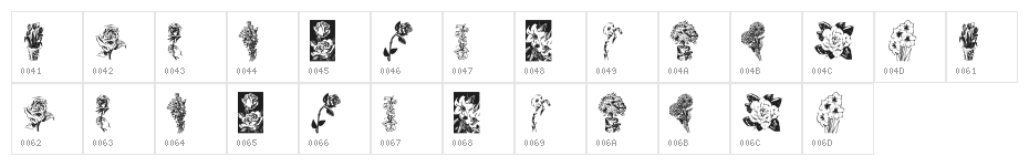 KR Beautiful Flowers Character Map