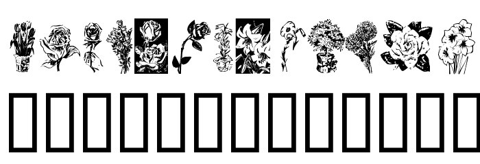 KR Beautiful Flowers Font LOWERCASE