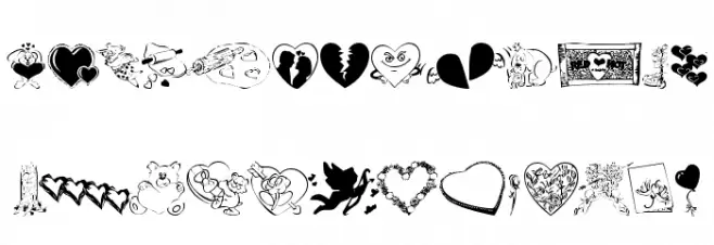KR Belated Valentine Fonte MAIÚSCULAS