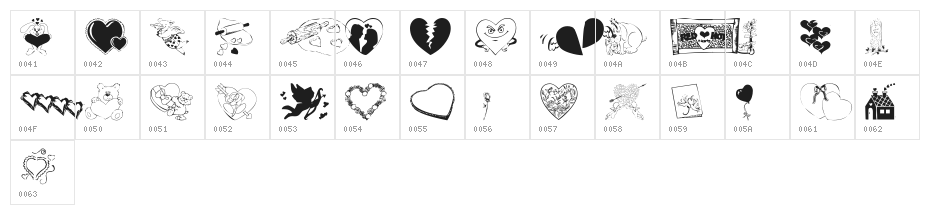 KR Belated Valentine Character Map