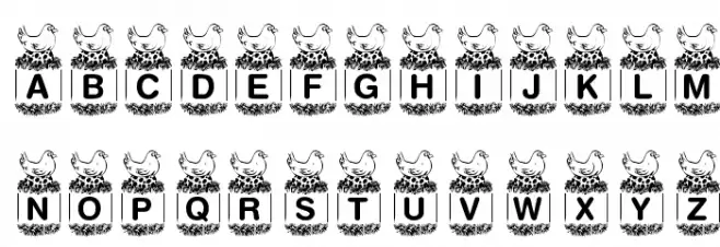 KR Birdy Schriftart Groß