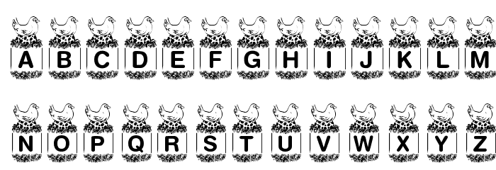 KR Birdy Font LOWERCASE