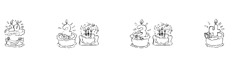 KR Birthday Cake! Dings Font