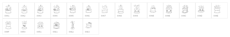 KR Birthday Cake! Dings Character Map