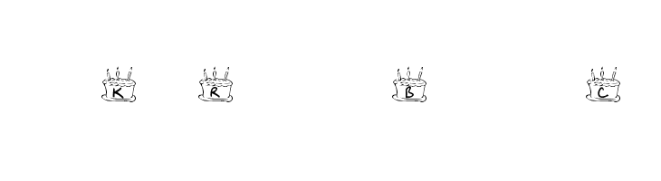 KR Birthday Cake Font