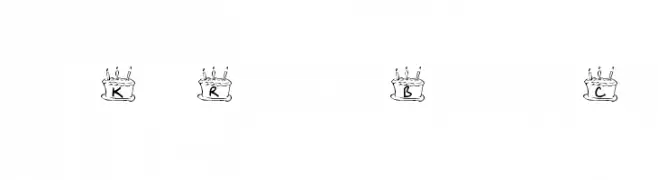 KR Birthday Cake  Frei Schriftart Herunterladen