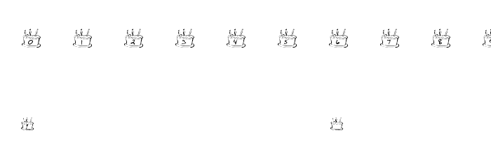 KR Birthday Cake Font OTHER CHARS