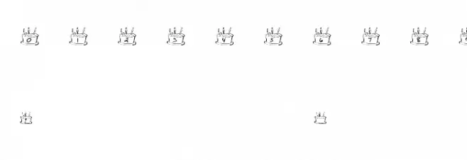 KR Birthday Cake Font OTHER CHARS