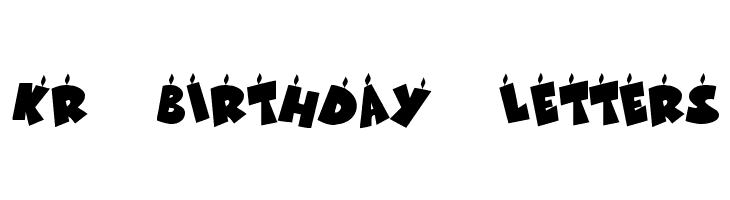 KR Birthday Letters  Frei Schriftart Herunterladen