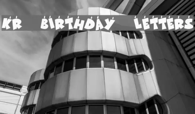 KR Birthday Letters Font examples
