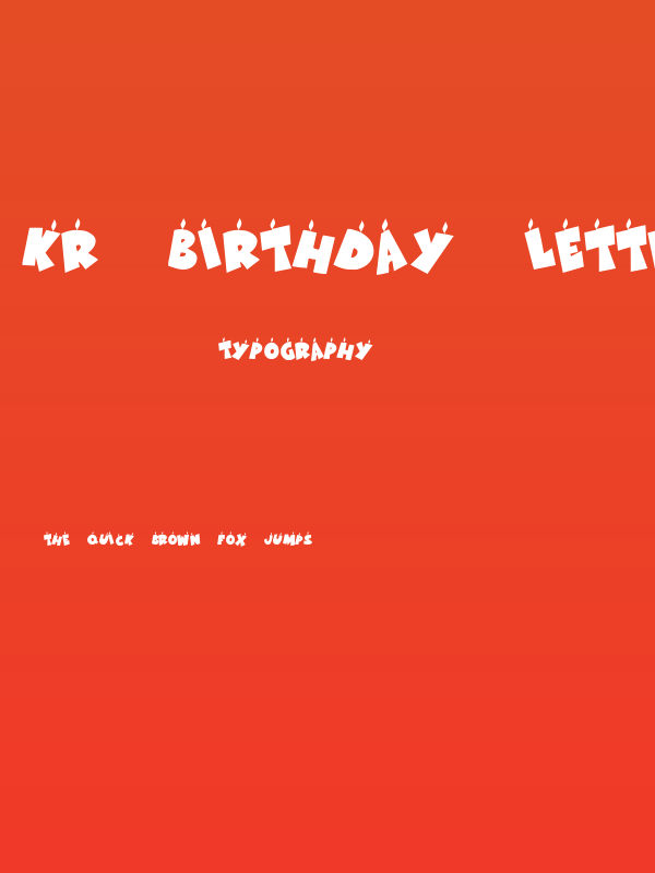 KR Birthday Letters Poster