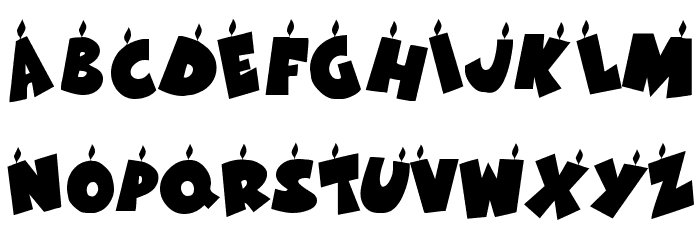 KR Birthday Letters Font LOWERCASE