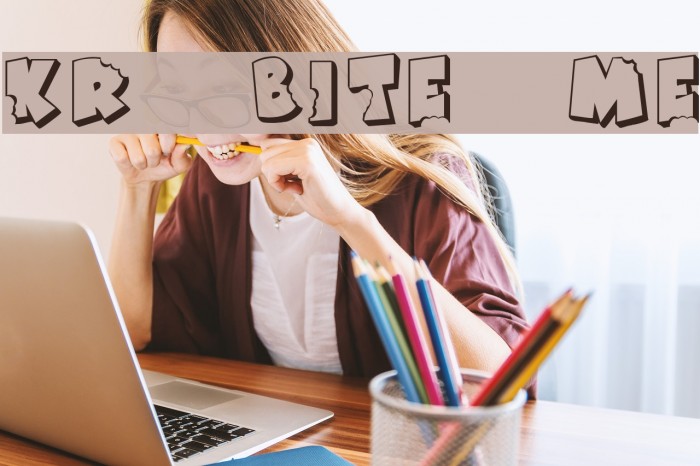 KR Bite Me Font examples