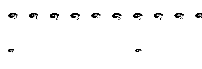 KR Bite Your Lip! Font OTHER CHARS