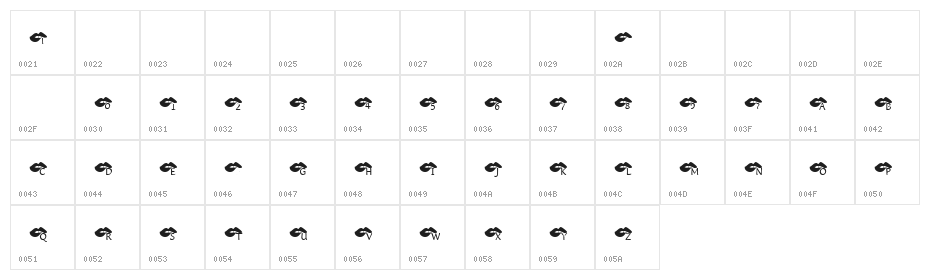 KR Bite Your Lip! Character Map