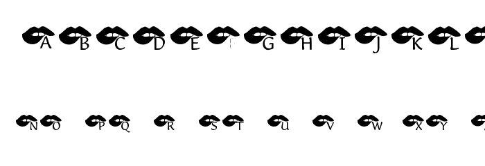 KR Bite Your Lip! Font LOWERCASE