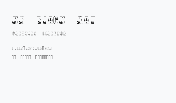 KR Black Kat Business Card