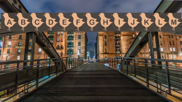 KR Blackbird Font examples