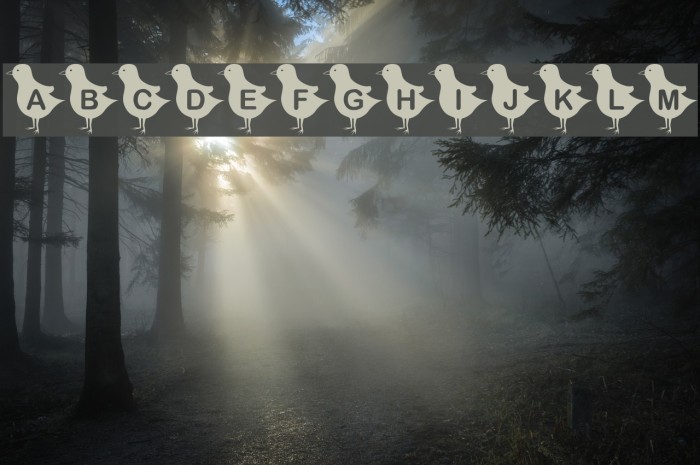 KR Blackbird Font examples
