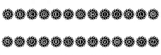 KR Blazing Sun Schriftart Groß