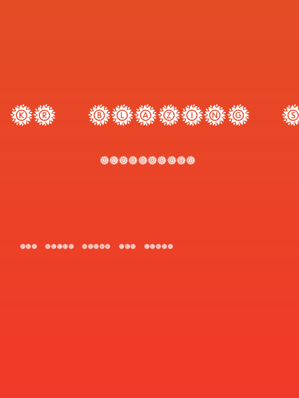 KR Blazing Sun Poster