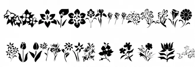 KR Blossoms 1 Font OTHER CHARS