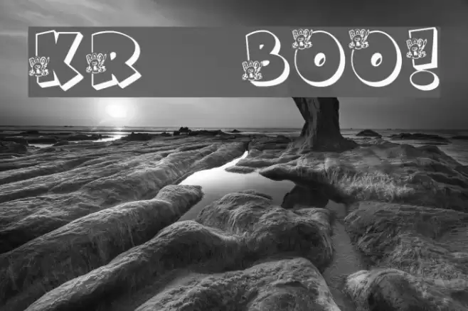 KR Boo! Font examples