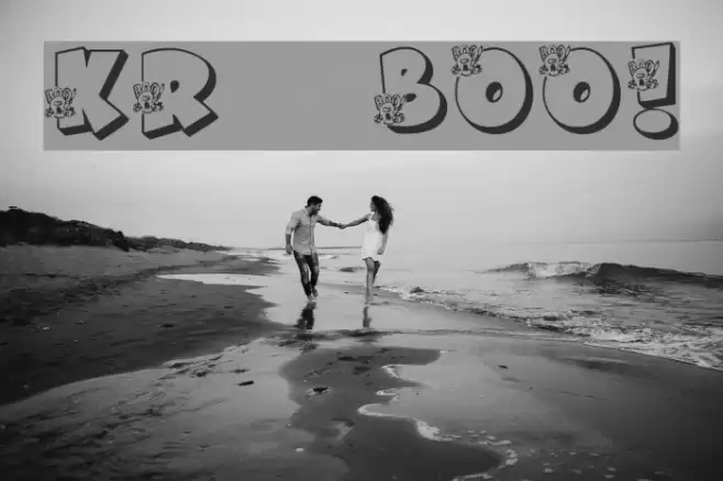 KR Boo! Font examples