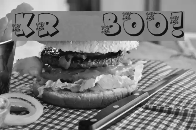 KR Boo! Font examples