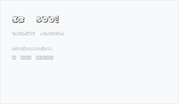 KR Boo! Business Card