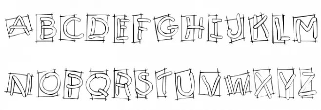 KR Boxy Шрифта ВЕРХНИЙ