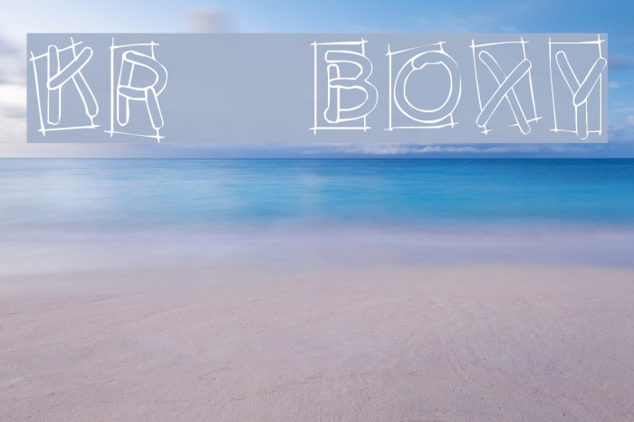 KR Boxy Font examples