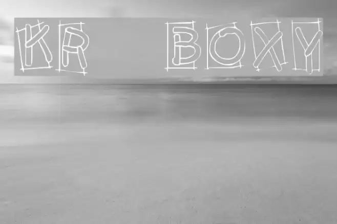 KR Boxy Schriftart examples