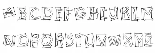 KR Boxy Schriftart Kleinbuchstaben