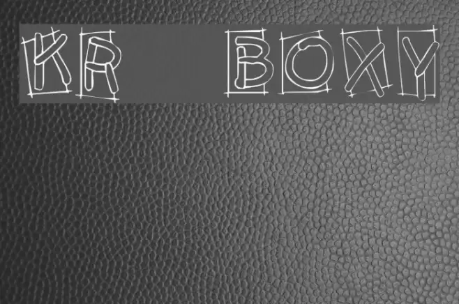 KR Boxy Font examples