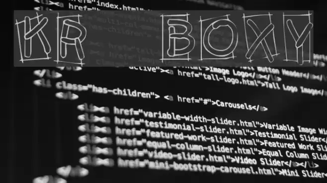 KR Boxy Font examples