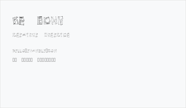 KR Boxy Business Card