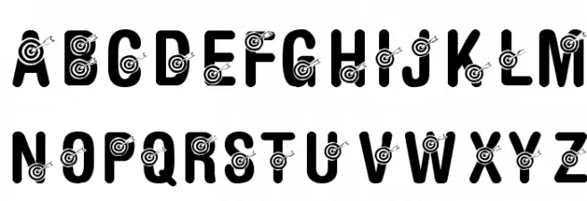 KR Bullseye! フォント 大文字