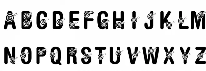 KR Bullseye! Fonte MINÚSCULAS