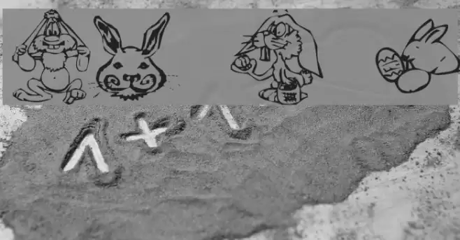 KR Bunny Dings Font examples